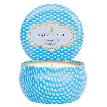 Sea Glass 9oz Aqua De Soi Tin Candle