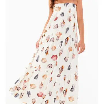 Shell Print Maxi Dress