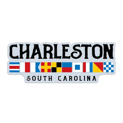 Charleston South Carolina Nautical Flags Bumper Sticker