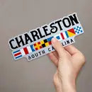 Charleston South Carolina Nautical Flags Bumper Sticker