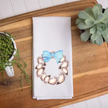 Oyster Wreath Kitchen Towel