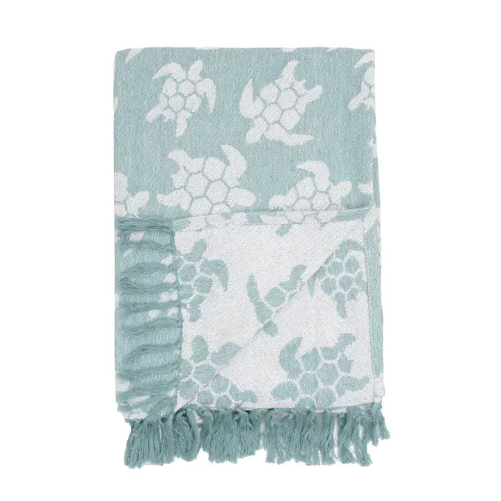 Chenille Sea Turtles Throw