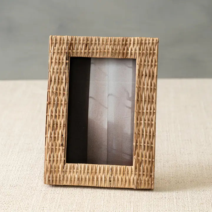 Woven Rattan Photo Frame