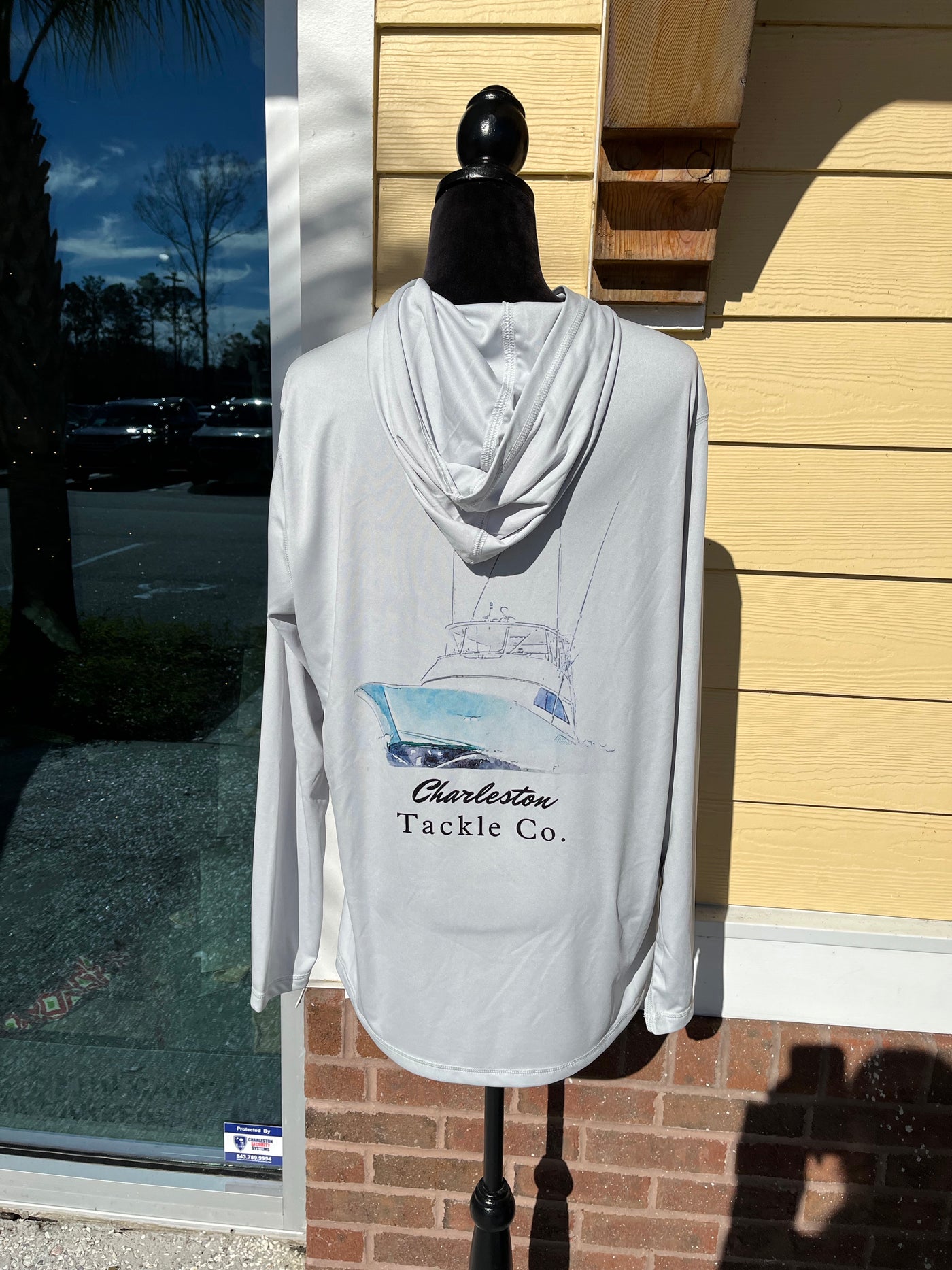 Charleston Tackle Co Long Sleeve PFG SPF Fishing Shirt- Mens- Arctic Blue or White White / Small