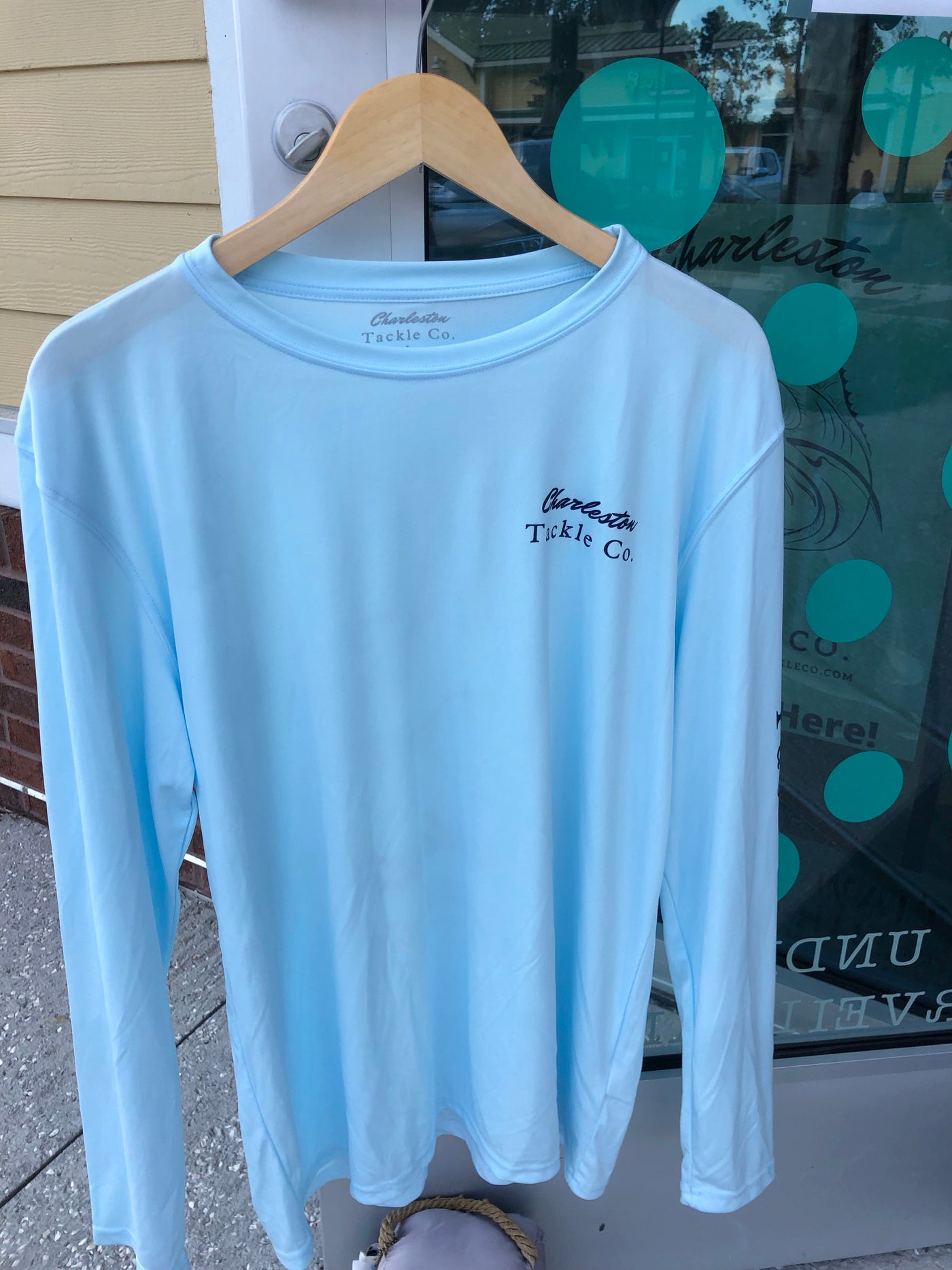 Charleston Tackle Co Long Sleeve PFG Fishing Shirt - Mens Light Blue / M